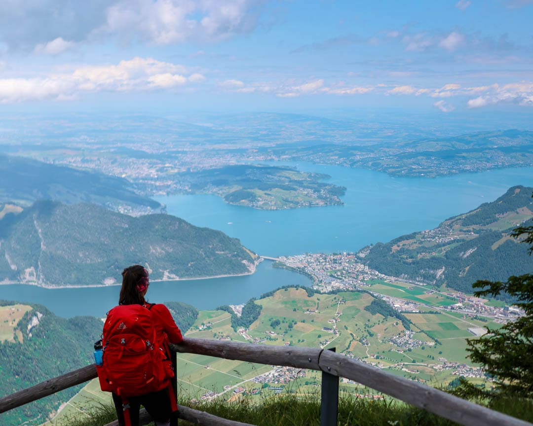 Luzern Engelberg Ausblick auf Vierwaldstättersee
