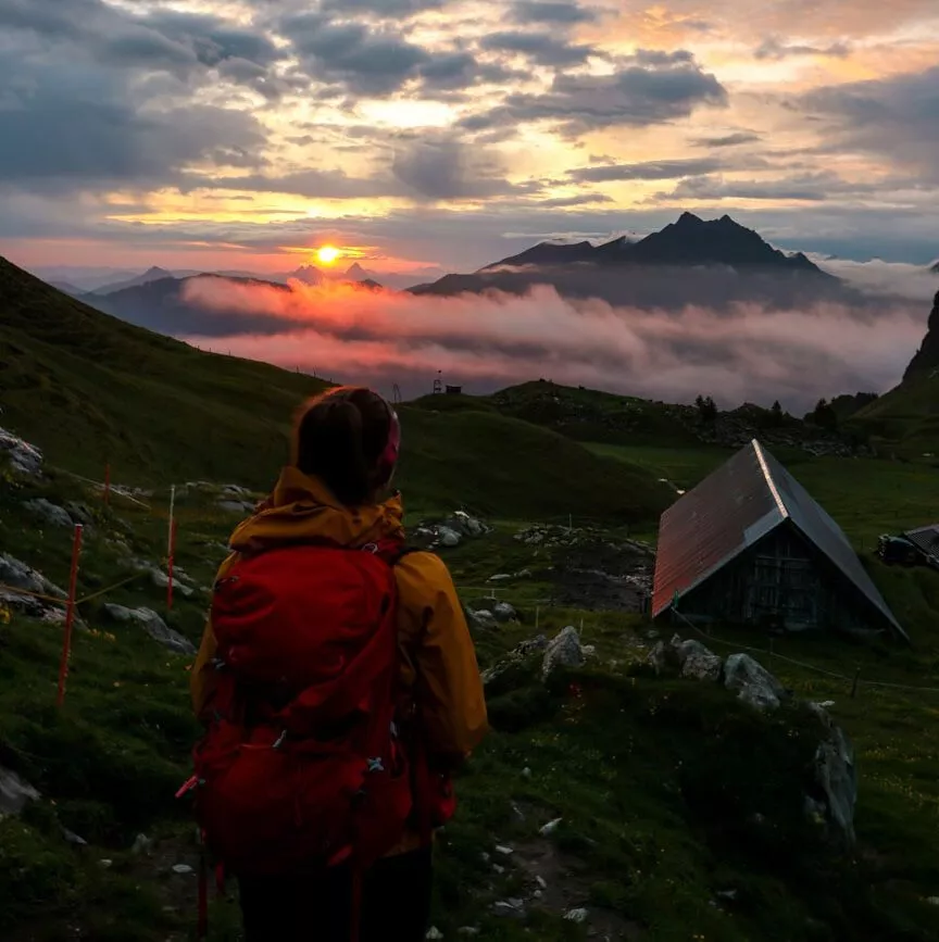 Luzern Engelberg Sonnenaufgang Alp Laucheren