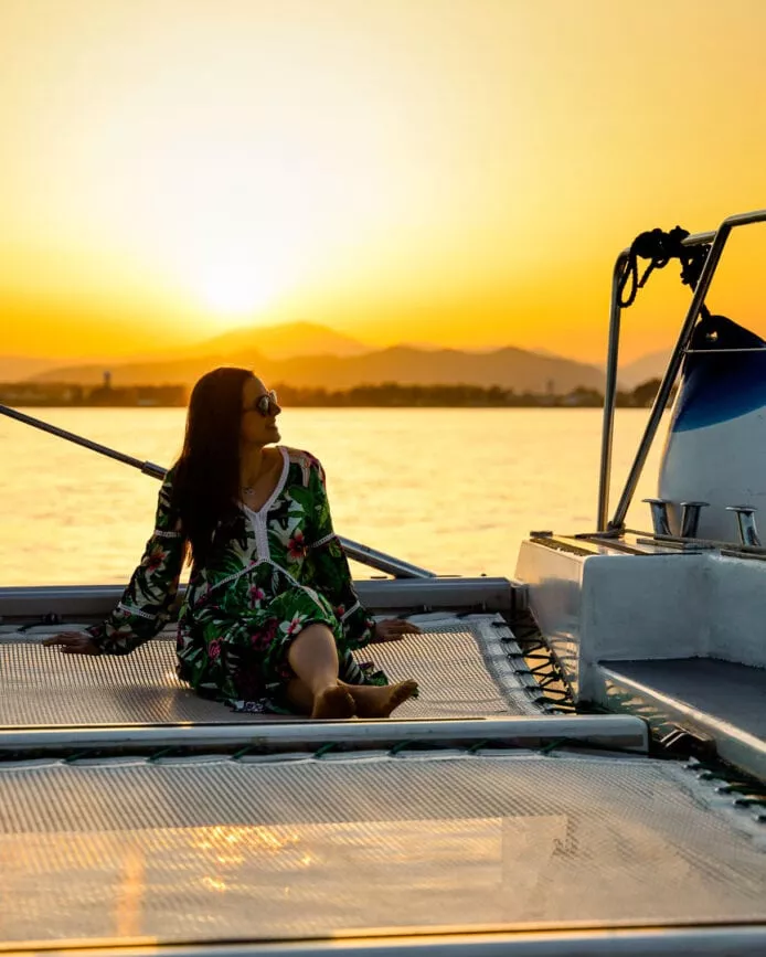 Malaga Segeln Sonnenuntergang