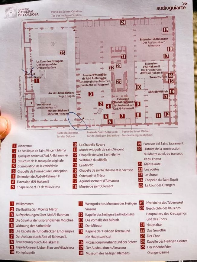 Mezquita Córdoba Audioguide Karte