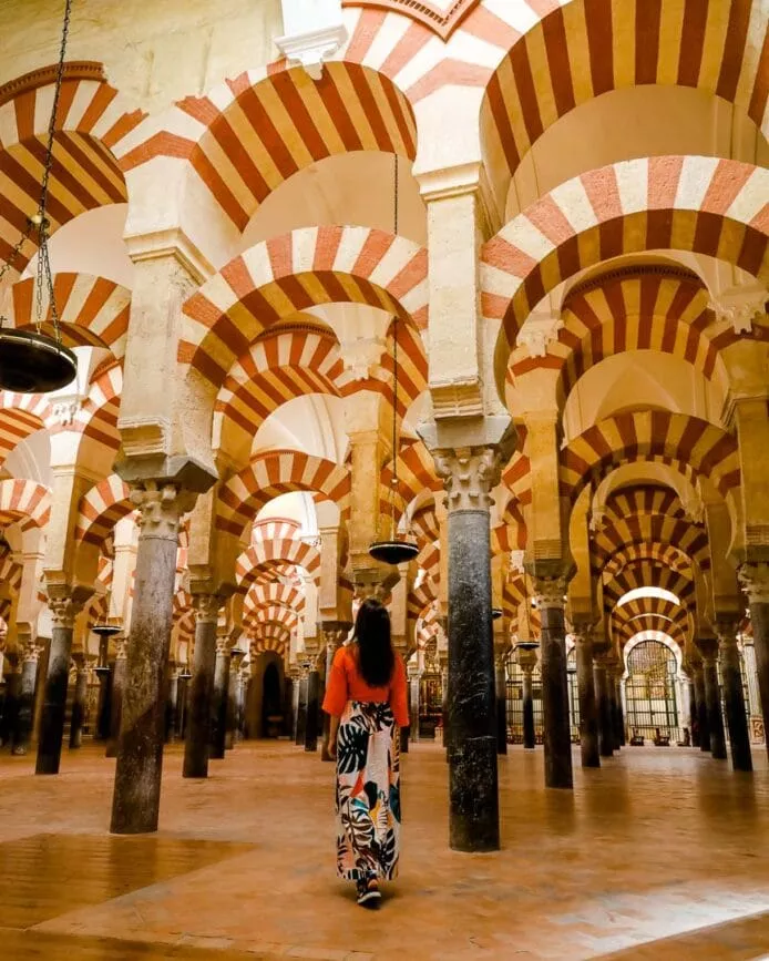 mezquita cordoba innenraum rot weisse rundboegen 2 mezquita cordoba innenraum rot weisse rundboegen 2
