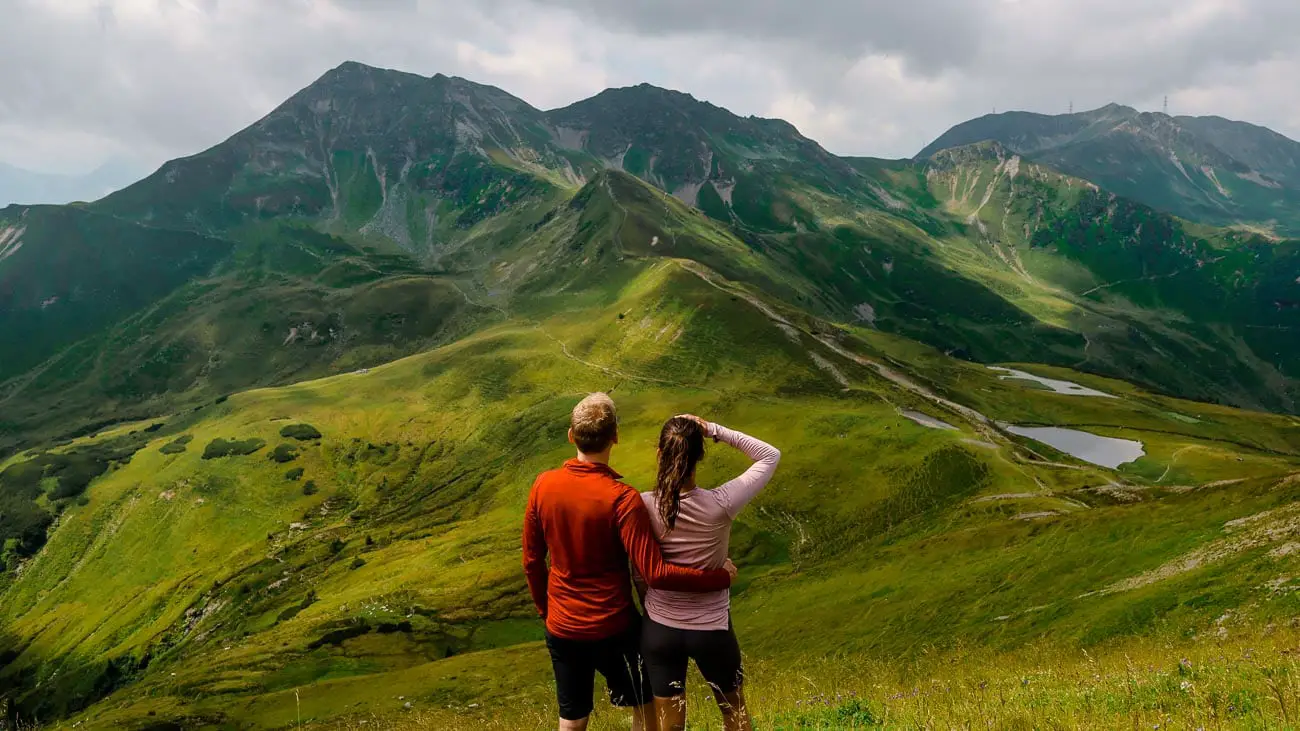 Saalbach Hinterglemm Ausblick auf Hochkogel