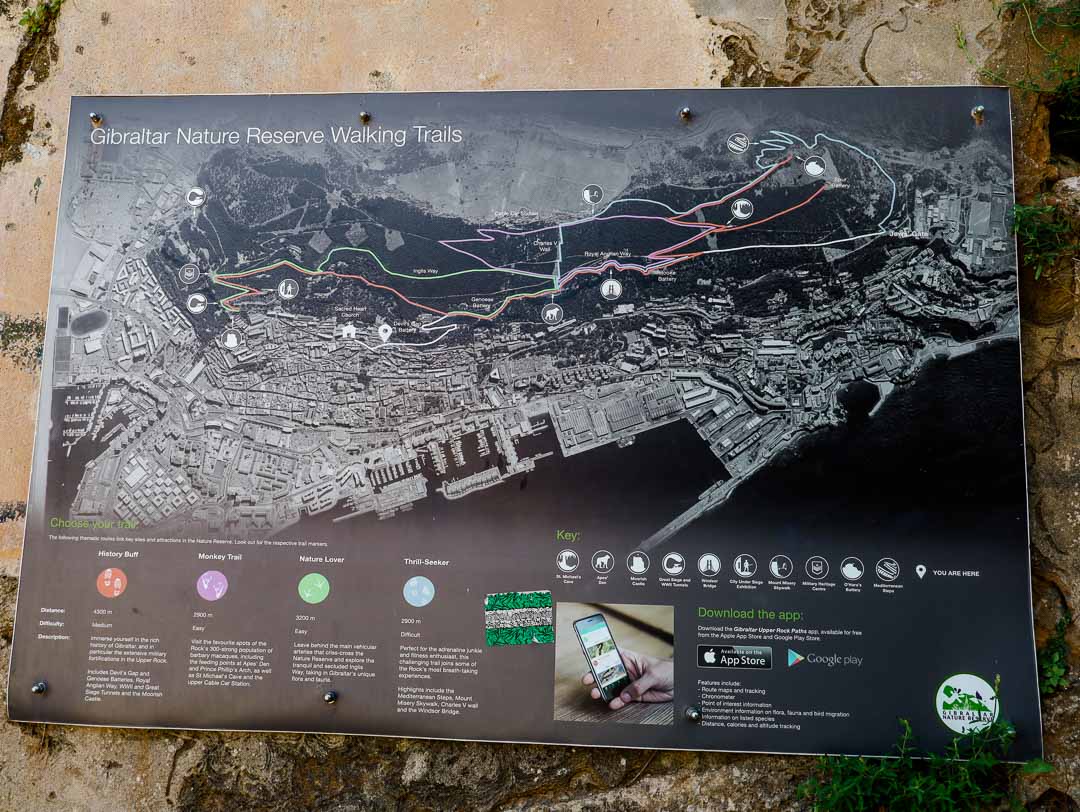 Gibraltar Sehenswürdigkeiten Karte