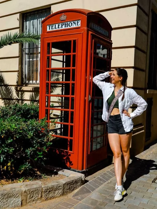 Gibraltar Stadt rote Telefonzellen