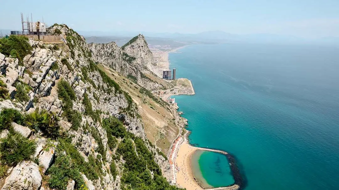 Gibraltar Strände von oben