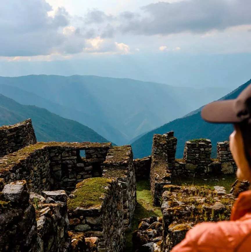 inka trail machu picchu aussicht sayaqmarca