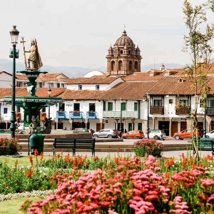 Cusco Plaza de Armas am Morgen