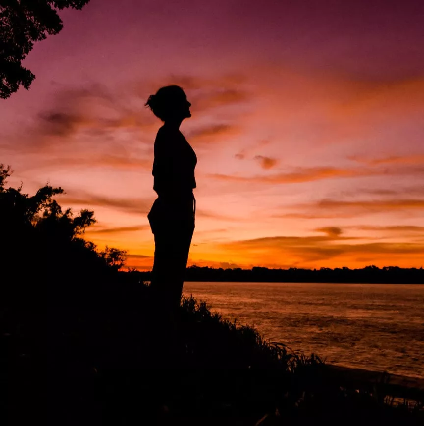 peru amazonas puerto maldonado sonnenuntergang
