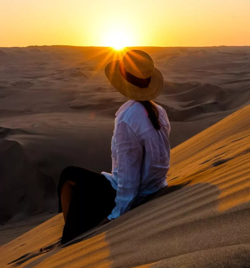 peru huacachina sonnenuntergang