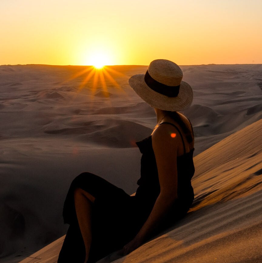 peru huacachina sonnenuntergang duene
