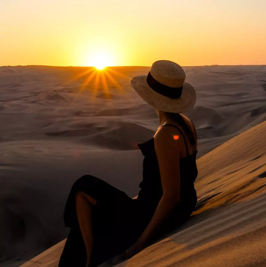 peru huacachina sonnenuntergang duene