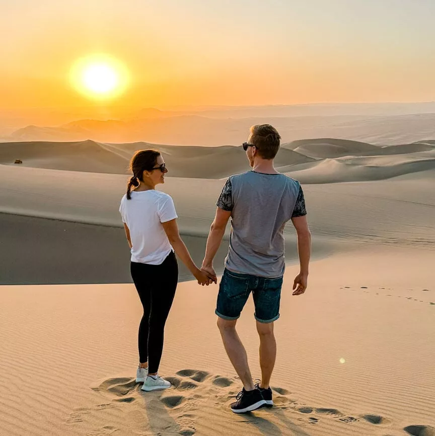 peru huacachina sonnenuntergang dune buggy tour