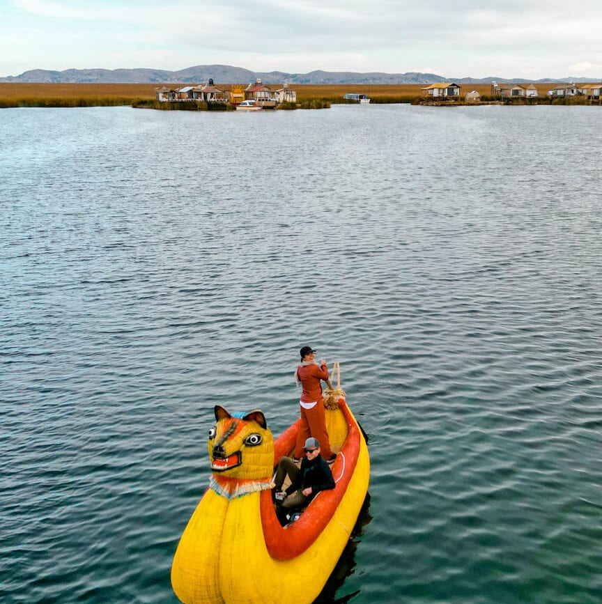 peru titicacasee schwimmende inseln