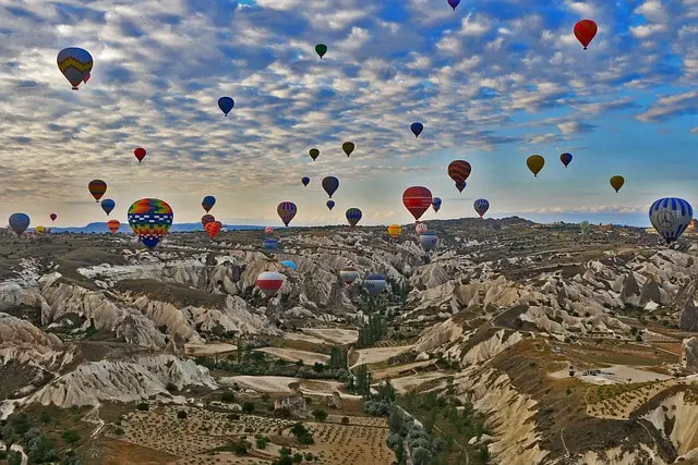 Türkei Kappadokien Heißluftballonfahrt