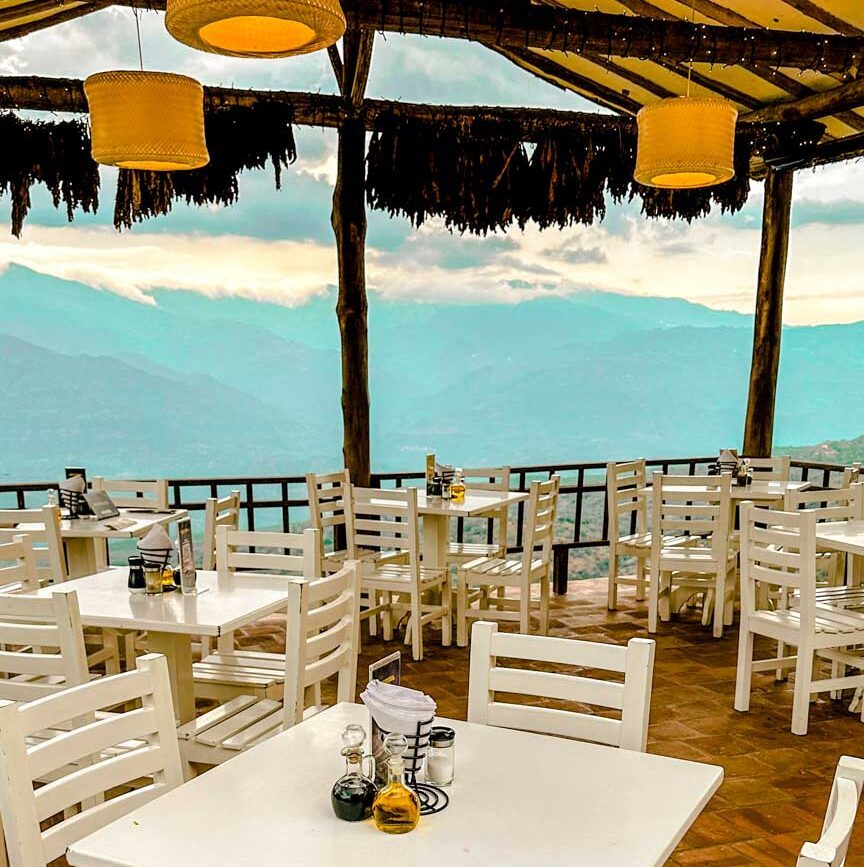 Barichara Kolumbien Restaurant mit Ausblick