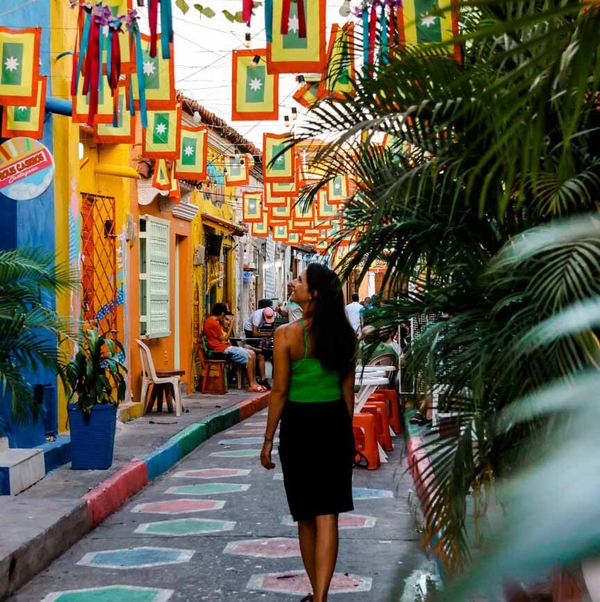 Cartegena Getsemani Viertel Callejón Ancho