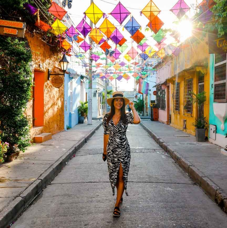 kolumbien cartagena getsemani gasse