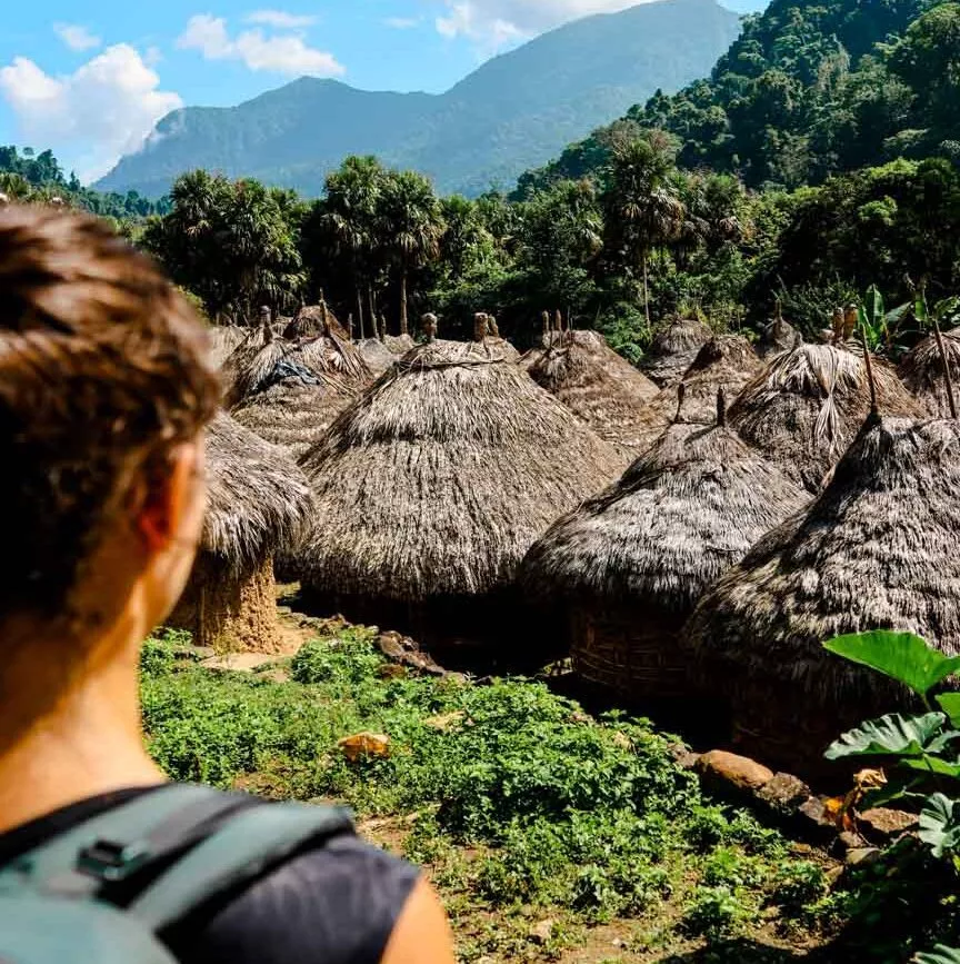 Kolumbien Lost City Trek Dorf der Indigenen