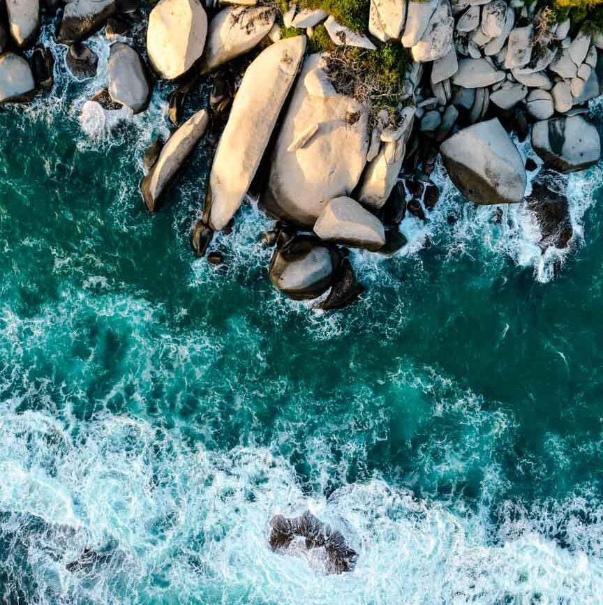 kolumbien tayrona nationalpark boulder von oben