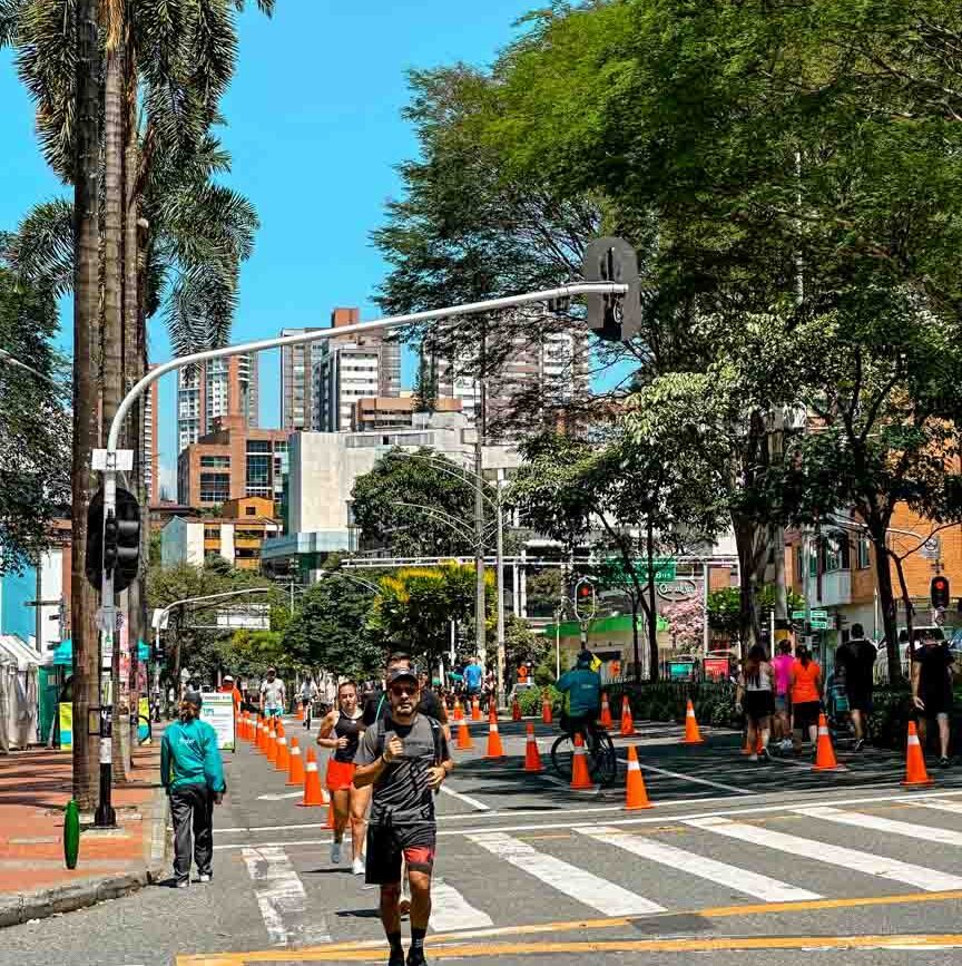 Medellín Kolumbien Ciclovía
