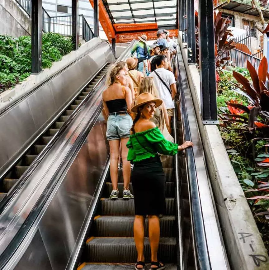 medellin kolumbien comuna 13 rolltreppe