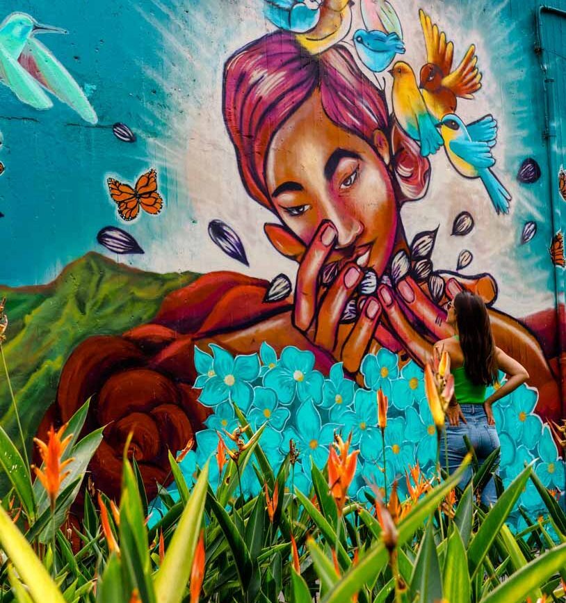 Medellín Kolumbien Streetart im Pueblito Paisa