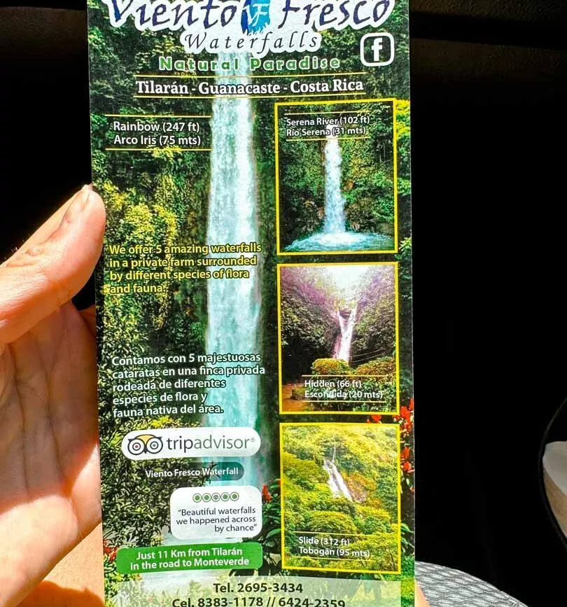 Monteverde Costa Rica VientoFresco Waterfalls