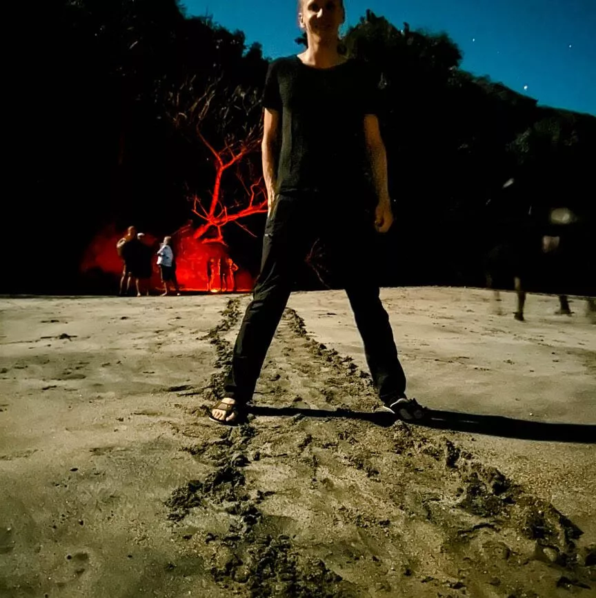 Tamarindo Costa Rica Schildkrötenspur