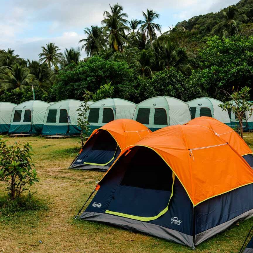 Tayrona Nationalpark Kolumbien Sonnenuntergang Zeltplatz
