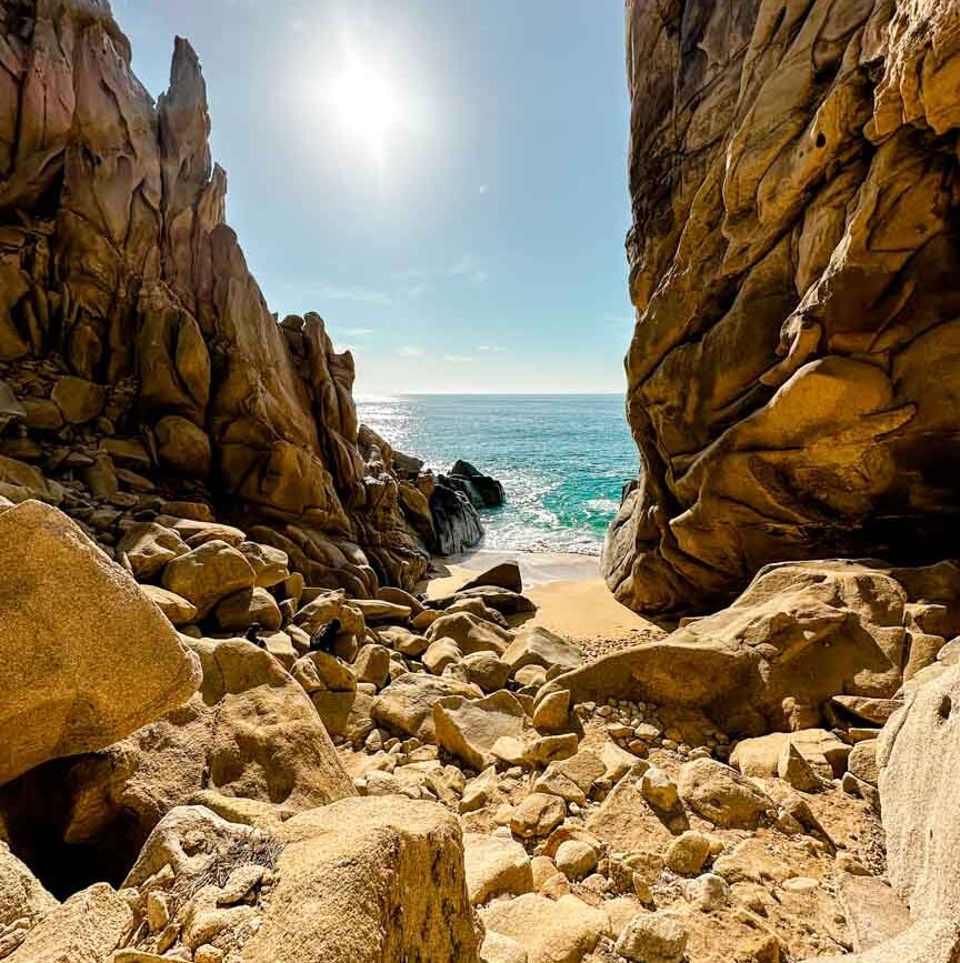 Baja California Sur Mexiko Wanderung zum Lovers Beach