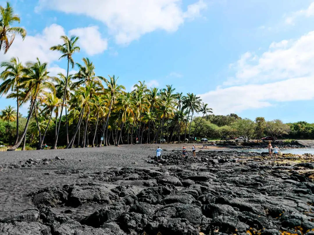 Black Sand Beach Big Island Hawaii