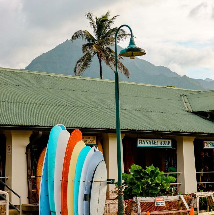 Hanalai Kauai Hawaii Surfschop