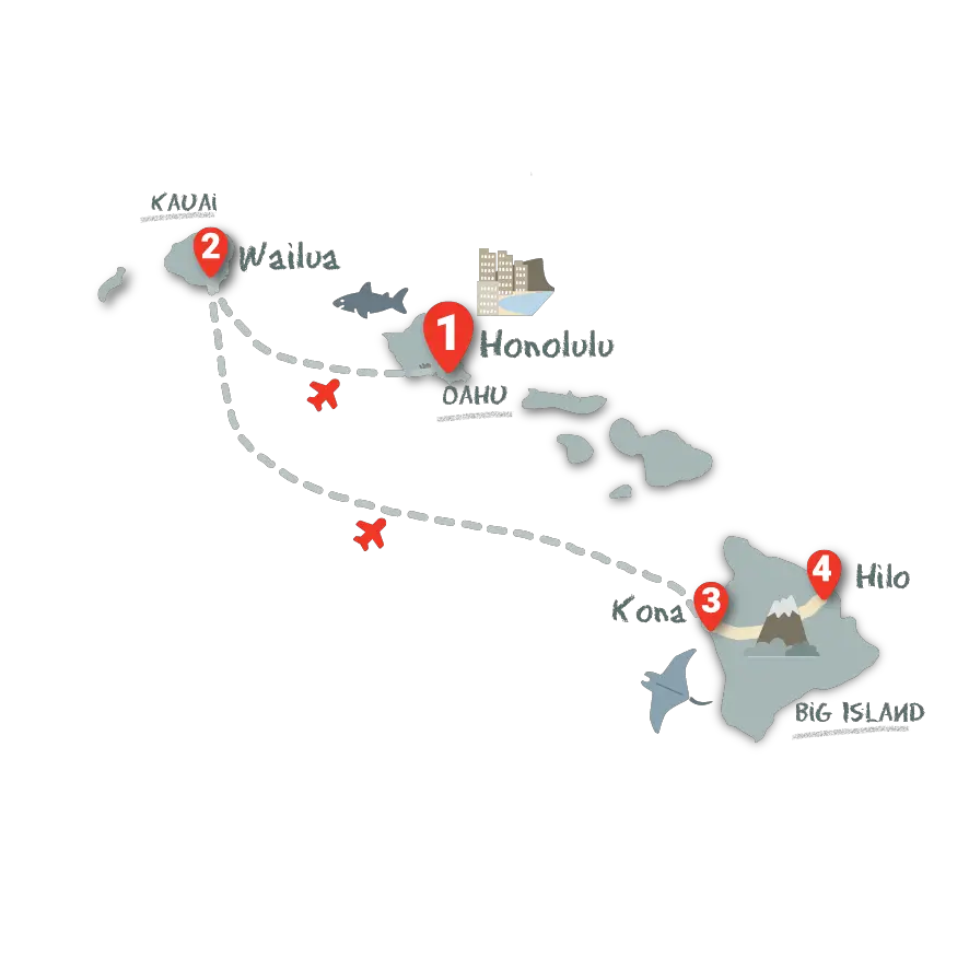 Hawaii Rundreise Inselhopping 3 Wochen 3 Inseln