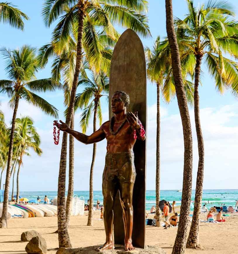 Oahu Waikiki Hawaii Duke Paoa Kahanamoku Statue