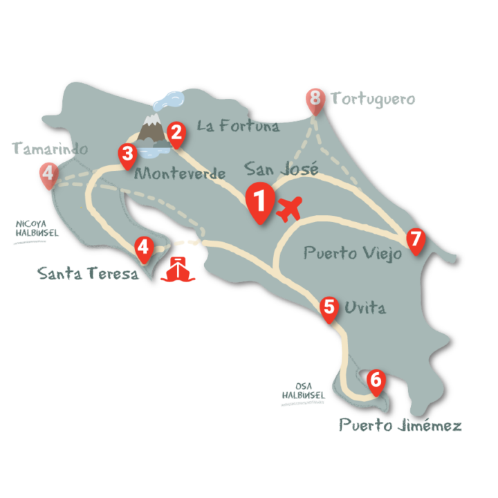 Costa Rica Rundreise 3 Wochen die perfekte Reiseroute!