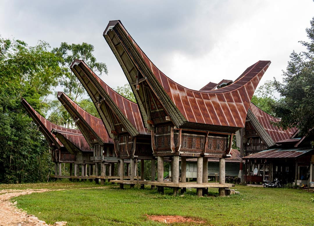 Traditionelle Tana Toraja Dörfer in Sulawesi