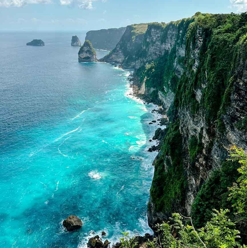 indonesien nusa penida manta point von oben