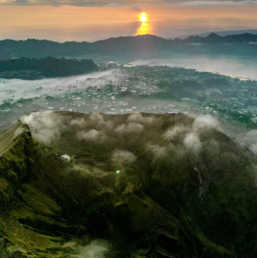 Mount Batur Bali Drohnenaufnahme