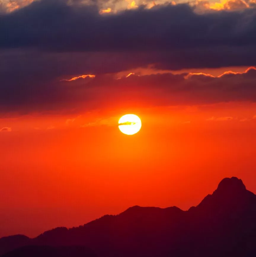 Sonnenuntergang auf der Zugspitze