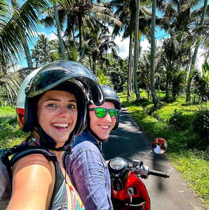 bali rollerfahren bei sonnenschein