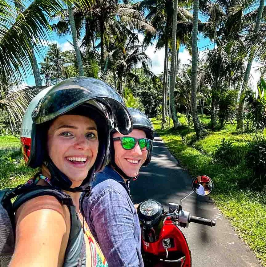 bali rollerfahren bei sonnenschein