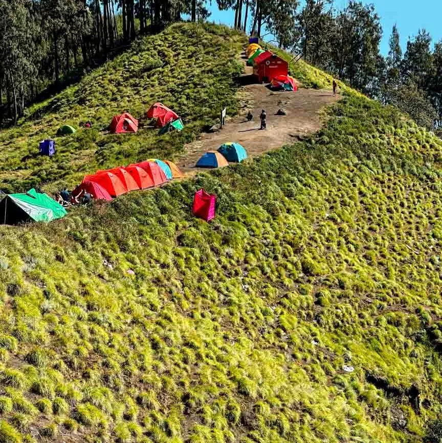 Mount Rinjani Trekking Lombok Zeltplatz am Kraterrand