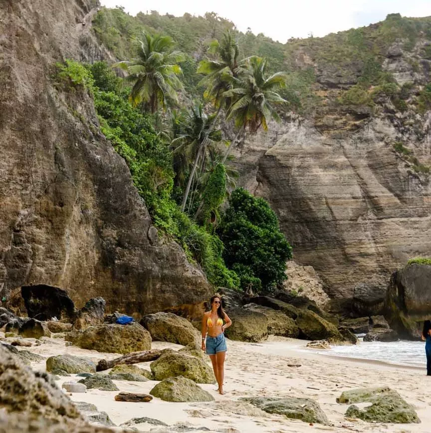 nusa penida bali diamond beach von unten