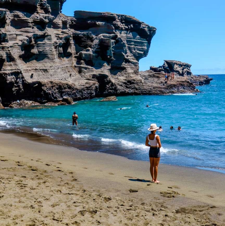 Hawaii Big Island Green Sand Beach