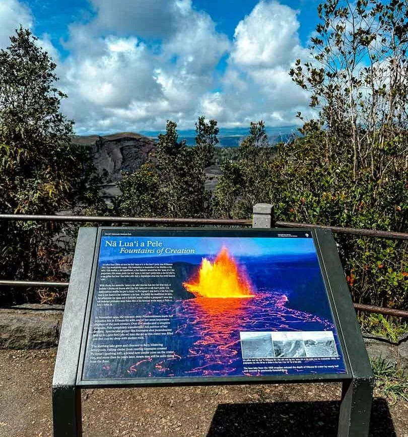 Hawaii Big Island Kīlauea Iki Trailhead mit Lava