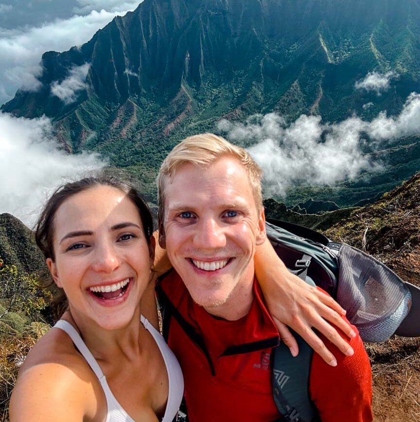 Kauai Hawaii Kalepa Ridge Trail Selfie