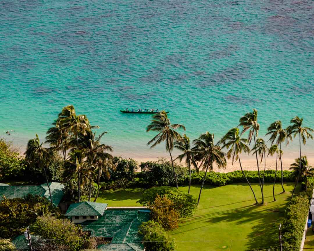 oahu hawaii ausblick zum lanikai strand Oahu Hawaii Ausblick zum Lanikai Strand