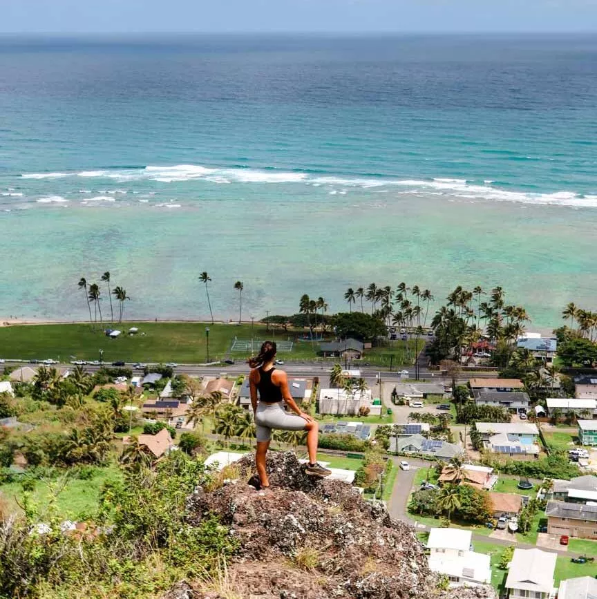 oahu hawaii erster aussichtspunkt beim kahekili trail