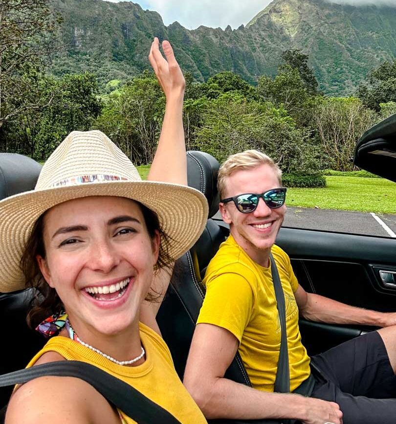 Oahu Hawaii Fahrt durch den botanischen Garten