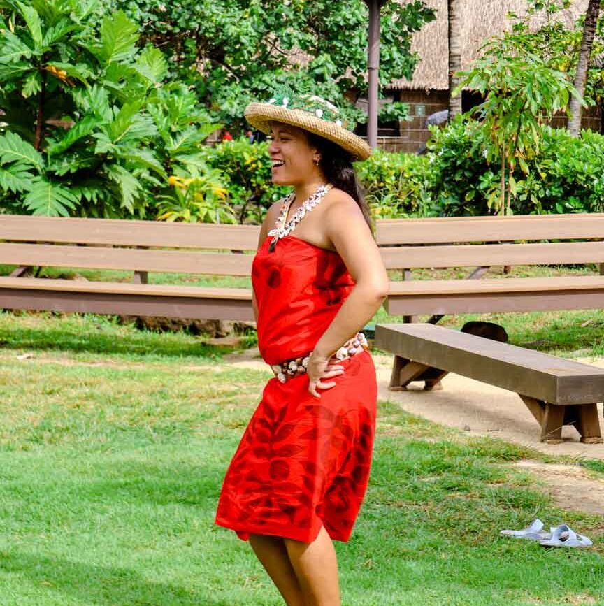 Oahu Hawaii Hula-Tanz im Polynesian Culture Center